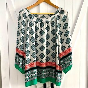 Print blouse top